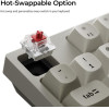 Keychron C1 Pro QMK/Via Mechanical Brown Sw. - 8K Polling Rate Hot Swap. 80% Us Retro Rgb - (C1PX-M3)