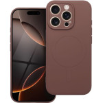 Silicone Mag Cover Case Compatible With Magsafe For Iphone 17 Pro Brown OEM