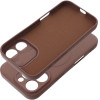 Silicone Mag Cover Case Compatible With Magsafe For Iphone 17 Pro Brown OEM