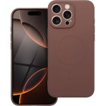 Silicone Mag Cover Case Compatible With Magsafe For Iphone 17 Pro Max Brown OEM