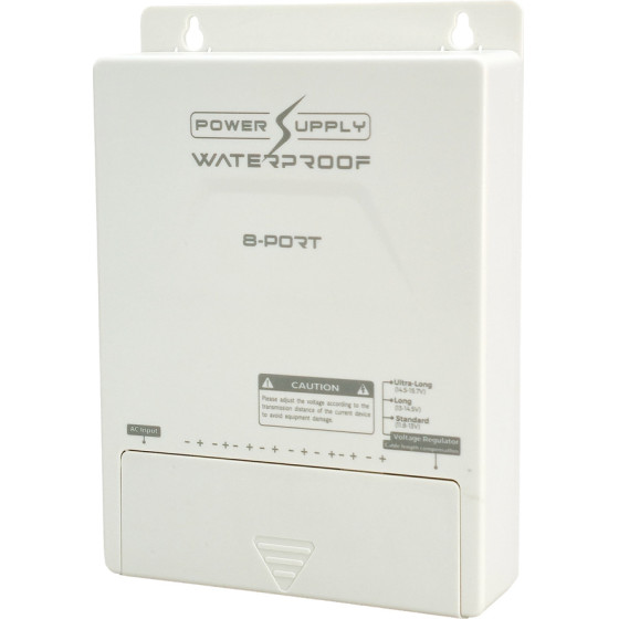 Folksafe ����������� ���������� Cctv 8 ������, 12V/5A, ��������� IP65 - (FS-DC120805W)