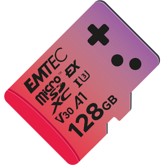 Emtec Memory Card Microsd UHS-I U3 V30 A1 Express 128GB 880MBs Gaming - (ECMSDM128GEXG)