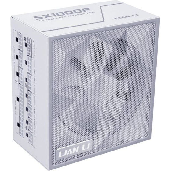 Lian Li Sx 1000P White - Platinum 1000W - Atx 3.1 - 12V-2x6 - Japanese Capacitor - 10 Years Warranty - (G9P.SX1000P.W000.EU)