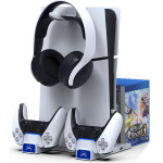 iPega P5S009 Multifunctional Charging Stand For PS5 Slim White - (PG-P5S009)