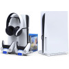 iPega P5S009 Multifunctional Charging Stand For PS5 Slim White - (PG-P5S009)