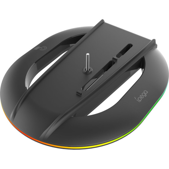 iPega P5S035SAh Vertical Stand (2xUSB-A) With Rgb For PS5 Slim/PS5 Pro Black - (PG-P5S035SAH)