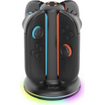 iPega SW2052 Charger Dock With Rgb For Joycon Controllers Nintendo Switch 2 Black - (PG-SW2052)