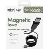 Empower By PanzerGlass(R) Magnetic 240W USB-C To USB-C Cable | Usb 2.0 | 1.5M | Space Black - (PG-EM68208)