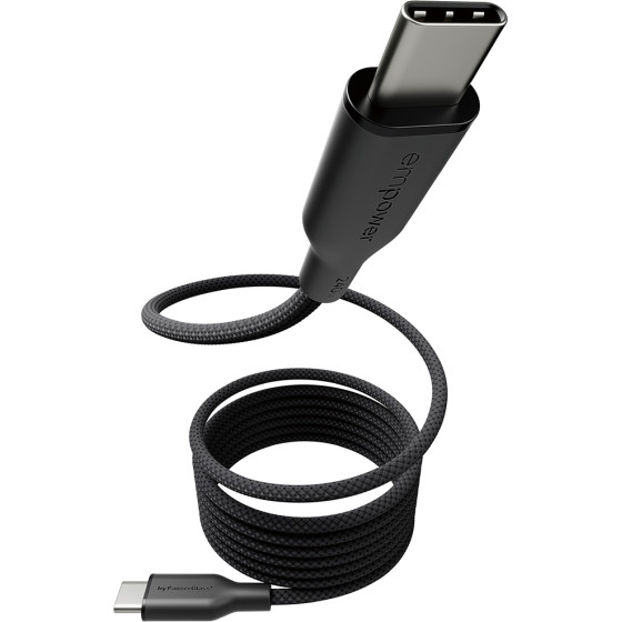 Empower By PanzerGlass(R) Magnetic 240W USB-C To USB-C Cable | Usb 2.0 | 1.5M | Space Black - (PG-EM68208)