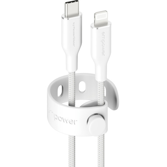 Empower By PanzerGlass(R) Racing 60W USB-C To Lightning Cable | Usb 2.0 | 1.2M | Silver White - (PG-EM41725)