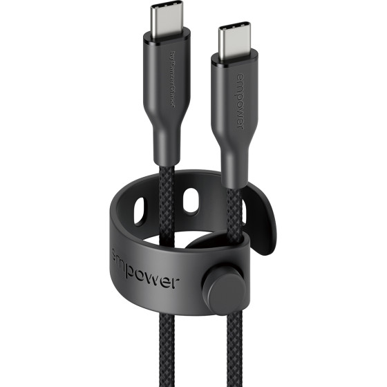 Empower By PanzerGlass(R) Racing 60W USB-C To USB-C Cable | Usb 2.0 | 1.2M | Space Black - (PG-EM92155)