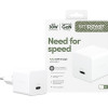 Empower By PanzerGlass(R) Turbo 30W Charger Single USB-C | Eu Plug | Silver White - (PG-EM52411)