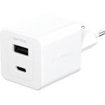Empower By PanzerGlass(R) Turbo 35W Charger incl. USB-C + USB-A | Eu Plug | Silver White - (PG-EM94326)