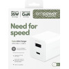Empower By PanzerGlass(R) Turbo 35W Charger incl. USB-C + USB-A | Eu Plug | Silver White - (PG-EM94326)