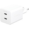 Empower By PanzerGlass(R) Turbo 45W Charger incl. 2 x USB-C | Eu Plug | Silver White - (PG-EM58685)
