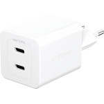 Empower By PanzerGlass(R) Turbo 45W Charger incl. 2 x USB-C | Eu Plug | Silver White - (PG-EM58685)