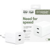 Empower By PanzerGlass(R) Turbo 45W Charger incl. 2 x USB-C | Eu Plug | Silver White - (PG-EM58685)