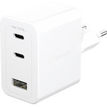 Empower By PanzerGlass(R) Turbo 70W Multiple Charger incl. 2 x USB-C + USB-A | Eu Plug | Silver White - (PG-EM31479)