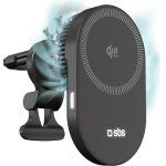 SBS Magnetic Holder With Qi2.2 25W Wireless Charger With Active Cooling - Black - (TESUPPVENTWIRQI225W)