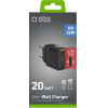 SBS Travel Charger Pd 20W Gan Slim Black - (TETRGAN1C20SLI)