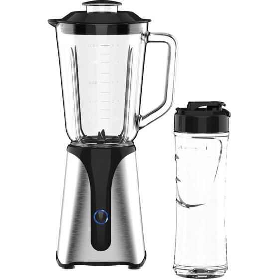Jocca Glass Blender With Crystal Jar And Bottle Stainless Steel 350W - (J-2311)