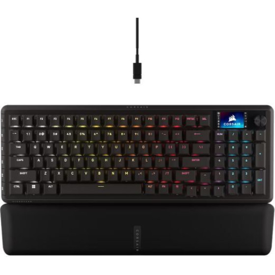 Corsair Keyboard Vanguard 96 Pro Lcd (RGB, Mgx Hyperdrive, PBT) - (CH-91E911G-NA)