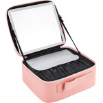 Jocca Makeup Briefcase With Rechargeable Led Mirror Pink - (J-2723)