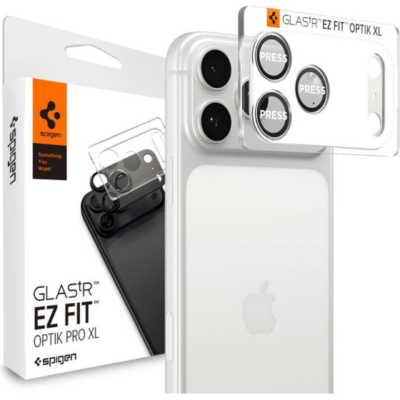 Spigen Optik Pro Xl GLAS.Tr ''Ez FIT'' Camera Protector Iphone 17 Pro Max Silver - (AGL10652)