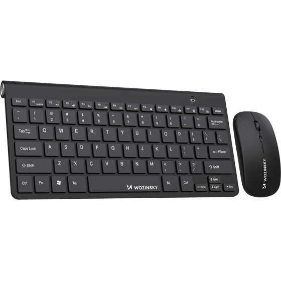 Wozinsky Wireless Keyboard + Compact Mouse Set - Black - (WZKM-078)