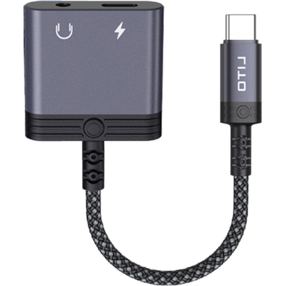 Lito - Audio Adapter - Type-C To Jack 3.5mm, Type-C, Support Calls, Fast Charging, Volume Control, 60W - Black - (LA04T)