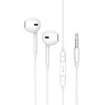 Lito - Wired Earphones - Jack 3.5mm, Stereo, Half In-ear, With Hd Microphone, 1.2m - White - (LF01A)