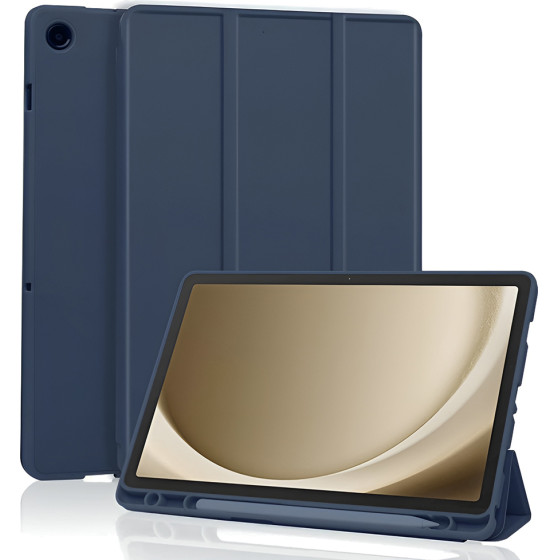 Techsuit - Flex Trifold (With Pencil Holder) - Samsung Galaxy Tab A11 Plus / A9 Plus - Dark Blue