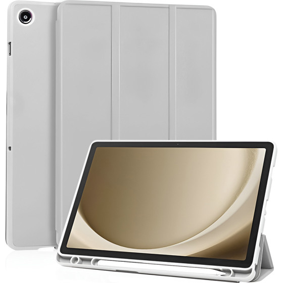 Techsuit - Flex Trifold (With Pencil Holder) - Samsung Galaxy Tab A11 Plus / A9 Plus - Gray