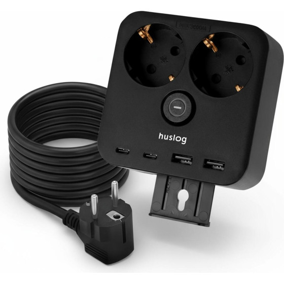 Huslog Power Strip With Phone Holder HUS1055