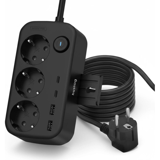 Huslog Power Strip With Phone Holder HUS1056