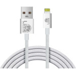 Lime Successories Lime Lightning To Usb 3A ��������-Data Durable Braided 1m LBUL01 White BULK