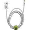 Lime Successories Lime Lightning To Usb 3A ��������-Data Durable Braided 1m LBUL01 White BULK