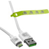 Lime Successories Lime Lightning To Usb 3A ��������-Data Durable Braided 1m LBUL01 White BULK