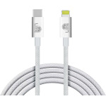 Lime Successories Lime Lightning To USB-C 3.4A ��������-Data Durable Braided 1m LBCL01 30W White BULK