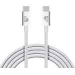 Lime Successories Lime USB-C Type C To USB-C Type C 4A ��������-Data Durable Braided 1m LBCC01 68W White BULK