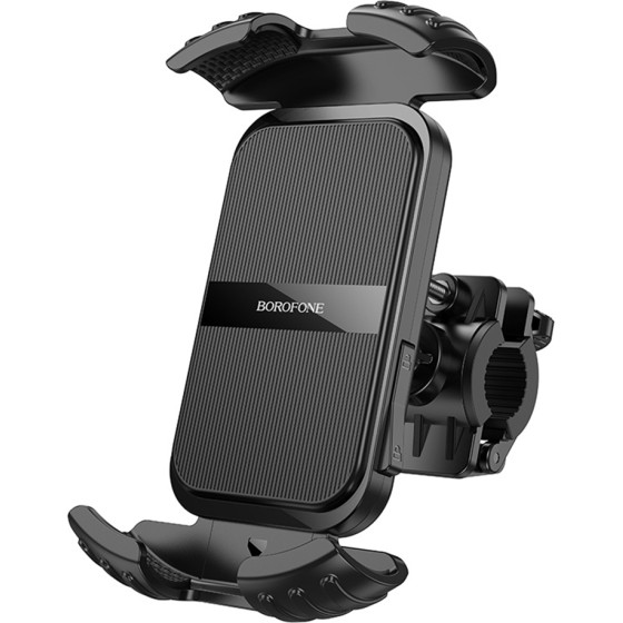 Borofone - Bike Holder Crown Series - For Bicycle/Motocycle, 360� Adjustment, 4.7-7 Inch - Black - (BH105)