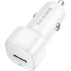 Borofone - Car Charger Cloud (BZ34) - USB, Single Port, 18W (QC/FCP/AFC), ABS, For 12-24V - White