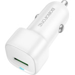 Borofone - Car Charger Cloud (BZ34) - USB, Single Port, 18W (QC/FCP/AFC), ABS, For 12-24V - White