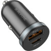 Borofone - Car Charger Scenery (BZ22) - USB, Type-C, Fast Charge, Dual Port, PD30W, QC3.0, PC, Aluminum - Black