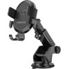 Borofone - Car Holder Amazing Bay - With Suction Cup, For Dashboard/Windshield, 4.5-6.5'' Phone - Black - (BH39)