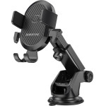 Borofone - Car Holder Amazing Bay - With Suction Cup, For Dashboard/Windshield, 4.5-6.5'' Phone - Black - (BH39)