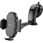 Borofone - Car Holder Charm - With Suction Cup, For Dashboard/Windshield, 360� Adjust, Universal, Telescopic Arm - Black - (BH73)