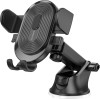 Borofone - Car Holder Experience - With Suction Cup, For Dashboard/Windshield, 360� Adjust, Telescopic Arm, 4.7-7'' - Black - (BH85)