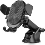Borofone - Car Holder Experience - With Suction Cup, For Dashboard/Windshield, 360� Adjust, Telescopic Arm, 4.7-7'' - Black - (BH85)