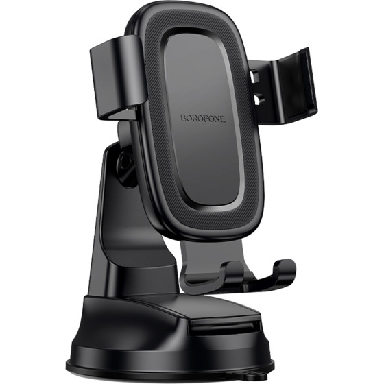 Borofone - Car Holder Follower Gravity - For Dashboard/Windshield, 360� Adjust, ABS, Silicone, 6.1-7'' - Black - (BH130)